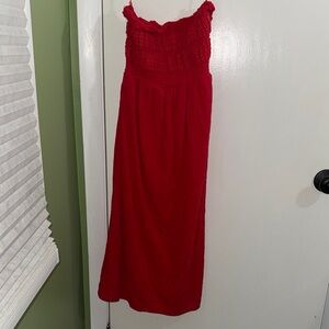 Elegant Red Sleeveless Dress